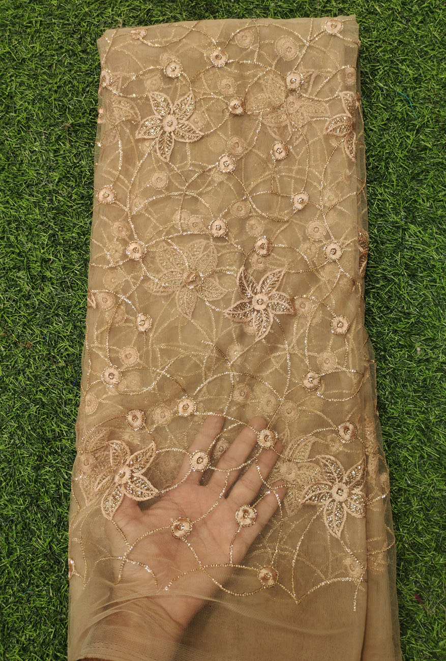 Bronze Net Fabric With Net Wok